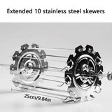 NNEOBA Grill Cage & Skewer Set Silver