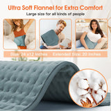 Electric Heating Pad for Back & Waist – Adjustable Heating Pad with 6 Heat Levels & 4 Auto-Off Timers
