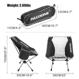 NNEOBA Camping Folding Moon Chair Black