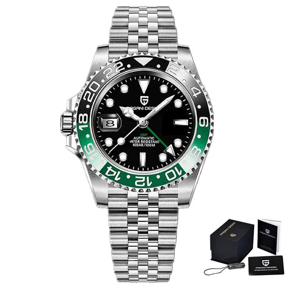NNEOBA Men's Automatic Mechanical Sapphire Watch (Black Green)