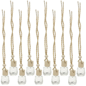 NNEOBA 10PCS Hanging Glass Perfume Bottle Car Scent Diffuser–8ml