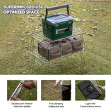 NNEOBA Heavy-Duty Camping BBQ Table Foldable Grill Silver