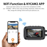 NNEOBA Dual 1080P Motorcycle Cam WiFi + GPS 64 GB Black
