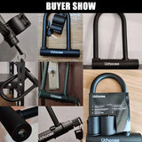 NNEOBA Heavy-Duty U-Shaped Motorcycle & Bicycle Anti-Theft Lock Black