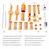 NNEOBA Bike Hub Bearing Installation Removal Tool Cassette Gold