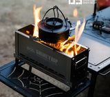 NNEOBA Foldable Secondary-Burn Camping Stove Silver