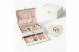Double-Layer Jewelry Storage Box – Luxury Organizer for Earrings, Rings, Necklaces & Watches