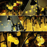 6.5M 30-LED Solar Crystal Fairy String Lights Warm White