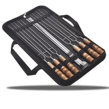NNEOBA 10PCS Stainless Steel BBQ Skewers Black