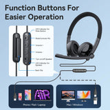 NNEOBA Wired USB Headset with Noise-Cancelling Microphone