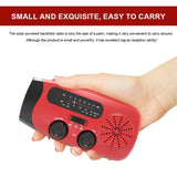 NNEOBA Solar Emergency Radio Power Bank Red