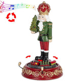 Christmas Nutcracker Music Box with Rotating Train