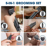 NNEOBA 5-in-1 Waterproof Grooming Kit for Men