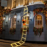 3M Warm White LED Santa Claus Climbing Ladder Lights
