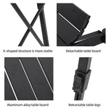 NNEOBA Multifunctional IGT Camping Table Adjustable Aluminum Alloy Black