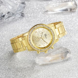 NNEOBA Women’s Luxury Gold Watch Jewelry Set (5PCS)