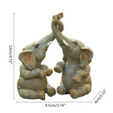 NNEOBA Adorable Elephant Couple Figurine