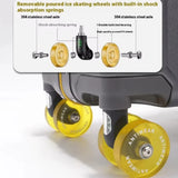 14-Inch Lightweight Carry-On Rolling Suitcase with TSA Lock & Aluminum Frame