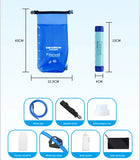 NNETM Filterwell 6L Gravity Water Filter Straw for Travel and Emergency