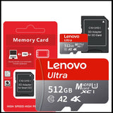 Lenovo 512GB MicroSD Memory Card V30 U3 High-Speed TF Card