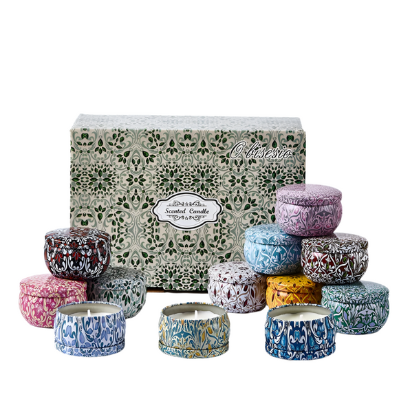 NNEOBA 12-Pack Scented Soy Candles Set Natural Aromatherapy Candles