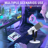 NNEOBA RGB Streaming Podcast Kit Dynamic Mic with Audio Mixer