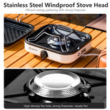 NNEOBA 3500W Split Camping Gas Stove High Firepower Cassette Burner White