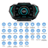 NNEOBA Car Speedometer Head Up Display HUD GPS OBD2 Slope Met Black