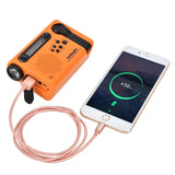 NNEOBA Solar Hand Crank Emergency Radio 3-in-1 Orange