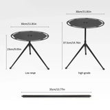 NNEOBA Round Camping Table with Telescopic Fishing Light Pole