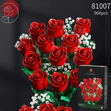 NNEOBA Romantic Rose Flower Building Blocks