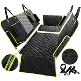 NNEOBA 6-in-1 Waterproof Dog Car Seat Cover for Back Seat Hammock Style Green