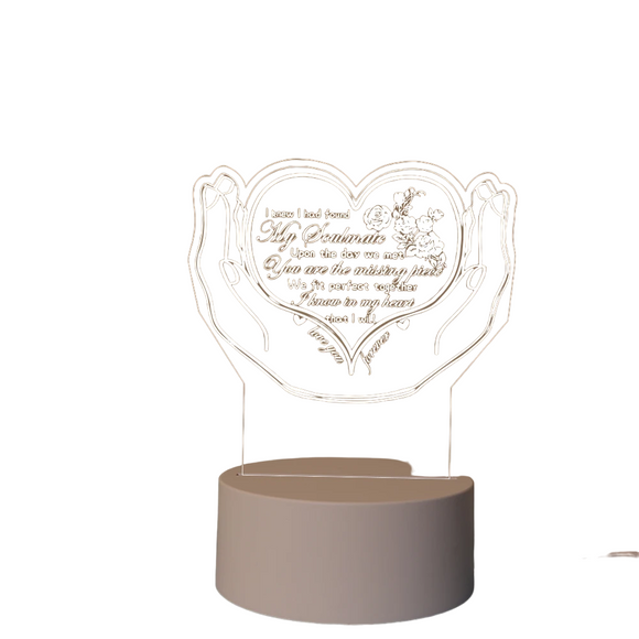 NNEOBA I Love You 3D Acrylic LED Night Light