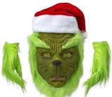 Green-Haired Monster Christmas Cosplay Costume Set Adult Unisex