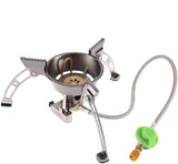 NNEOBA Windproof Camping Gas Stove with Piezo Ignition Grey