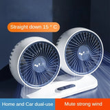 NNEOBA USB Dual Head Cooling Fan with Independent Switch