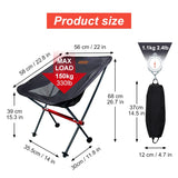 NNEOBA Travel Ultralight Folding Chair – Detachable Portable Moon Chair