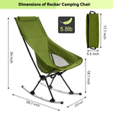 NNEOBA Foldable Camping Rocking Chair Green