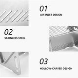 NNEOBA Portable Folding Grill Heating Stove Silver