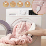 NNEOBA 150x180cm Soft Pink Heated Electric Blanket with 6 Heating Levels