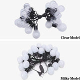 NNEOBA G50 LED Fairy String Lights - Outdoor Garden Patio Christmas Decor (5m, Warm White/Clear)