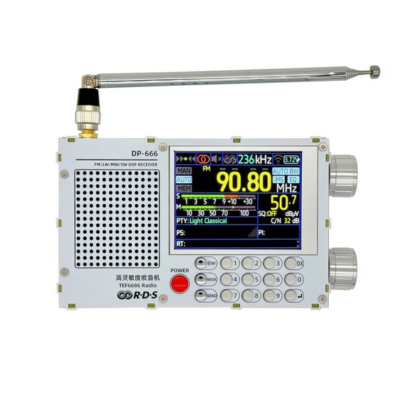 NNEOBA High Sensitivity Full Band Radio White
