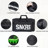NNEOBA 35L Sports Travel Bag with Green Interior Black