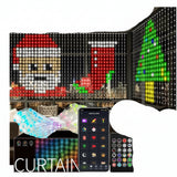 2pcs 2×2M 800-LED RGB Smart Curtain Lights App, Remote & Music Sync with DIY Patterns