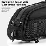NNEOBA 1.3L Waterproof Bicycle Frame Tube Bag with Headphone Jack Black
