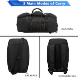NNEOBA 3-in-1 Travel Duffel Bag Convertible Black