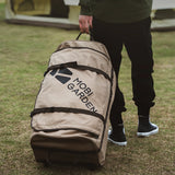 NNEOBA Camping Trolley Storage Bag 80L Duffel with Wheels Brown