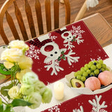 4PCS Christmas Reindeer Snowflake Placemats