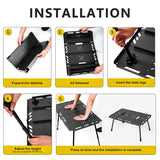 NNEOBA Tactical Folding Camping IGT-Compatible Table Black