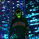 Halloween Horror Skull Mask LED Cold Light Mask LED Halloween Mask Cosplay Mask Halloween Party Decoration Luminous Skull Masks